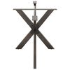 vidaXL Gamba per Tavolo da Pranzo a Forma di Ragno Nero 150x78x(72-73) cm Acciaio