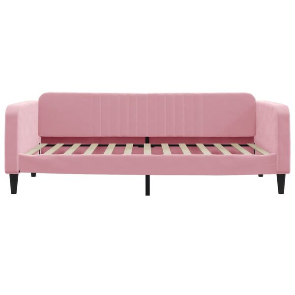vidaXL Divano Letto con Materasso Rosa 100x200 cm in Velluto