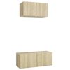 vidaXL Set di Mobili Porta TV 2 pz Rovere Sonoma in Legno Multistrato