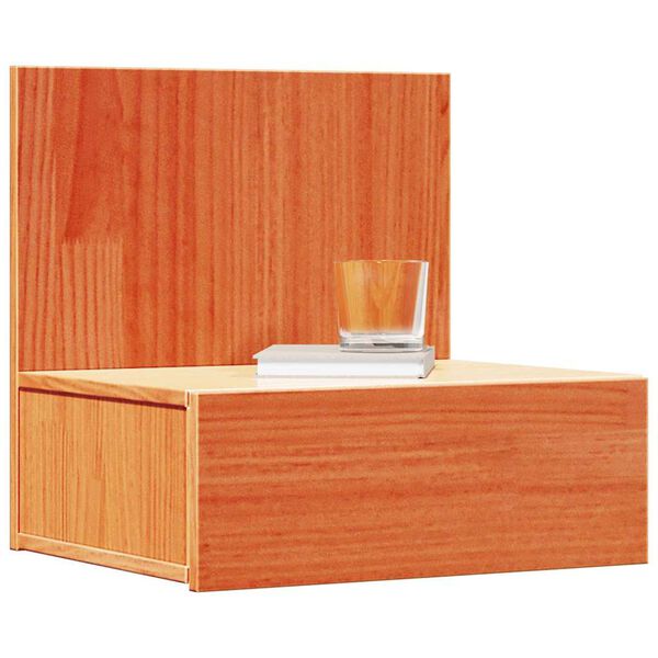 vidaXL Comodino con cassetto 2 pcs Marrone cerato 42 x 32,5 x 40 cm