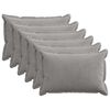 vidaXL Federa 6 pz HOUTEN Grigio Chiaro 30 x 50 cm corduroy