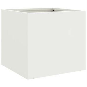 vidaXL Fioriera Bianca 32x30x29 cm in Acciaio