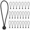 vidaXL Corde Bungee con Palle 24 pz Nero 4 mm x 22 cm Polipropilene