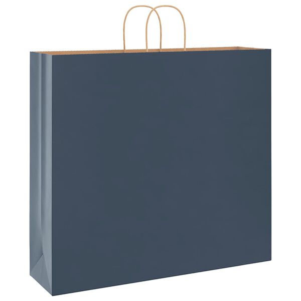 vidaXL Sacchetti di Carta 50 pz con Manici Blu 54x15x49 cm