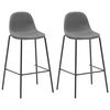 vidaXL Set da Bar 3 pz in Tessuto Grigio Talpa