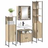 vidaXL Set di mobili per il bagno con lo scaffale 4 pcs Rovere Sonoma