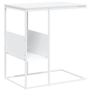 vidaXL Tavolino Bianco 55x36x59,5 cm Legno Multistrato
