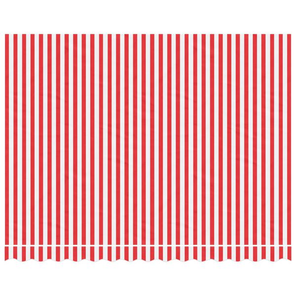 vidaXL Tessuto di Ricambio per Tenda Strisce Rosse e Bianche 3,5x2,5 m