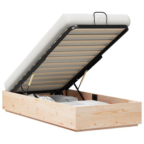 vidaXL Letto ottomano Naturale 80 x 200 cm Legno di pino massiccio