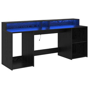 vidaXL Scrivania Rovere nero 200 x 55 x 91 cm Legno ingegnerizzato