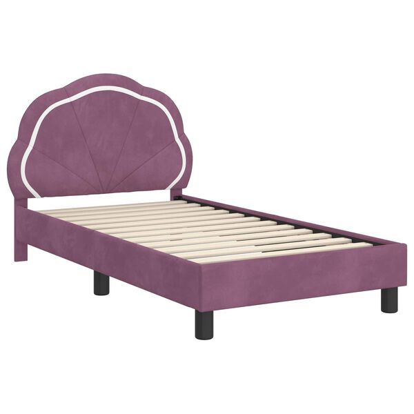 vidaXL Struttura letto bambini con testata Viola 80 x 160 cm Velluto