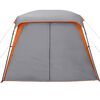vidaXL Tenda da Campeggio con Portico 5 Persone Grigio e Arancione
