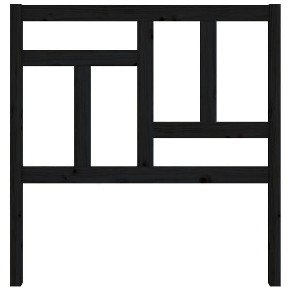 vidaXL Testiera per Letto Nera 95,5x4x100 cm in Legno Massello di Pino