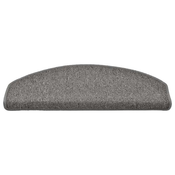 vidaXL Tappetini per scale 30 pz 65x24x4 cm Grigio scuro Semicircolari Grandi