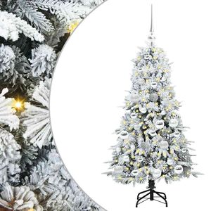 vidaXL Albero di Natale Artificiale con Rami Pieghevoli Bianco 120 cm