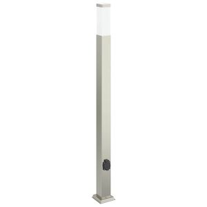 vidaXL Lampada a paletto con presa elettrica 110 cm Acciaio Inox IP44