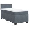 vidaXL Giroletto a Molle con Materasso Grigio Scuro 100x200 cm Velluto