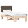 vidaXL Letto con Testiera Rivestita Talpa 90 x 200 cm Pino massello