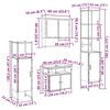 vidaXL Set di mobili per il bagno con lo scaffale 4 pcs Rovere Sonoma