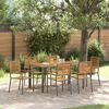 vidaXL Set da Pranzo per Giardino 7 pcs Grigio e Marrone polyrattan