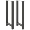 vidaXL Gambe per tavolo da bar antracite 2 pz 60x(110-111) cm in acciaio
