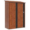 vidaXL Casette da giardino Marrone 140,5 x 74 x 200 cm Metallo
