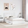 vidaXL Letto con Contenitore Bianco 150 x 200 cm Legno multistrato