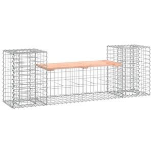 vidaXL Panca Giardino Design Gabbione 183x41x60,5 cm Massello Douglas