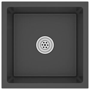 vidaXL Lavello da Cucina Artigianale Nero in Acciaio Inox