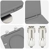 vidaXL Sedile del WC con rilascio rapido Grigio 44 x 36.4 x 3.4 cm