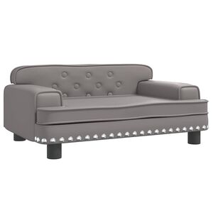 vidaXL Lettino per Cani Grigio 70x45x30 cm in Similpelle