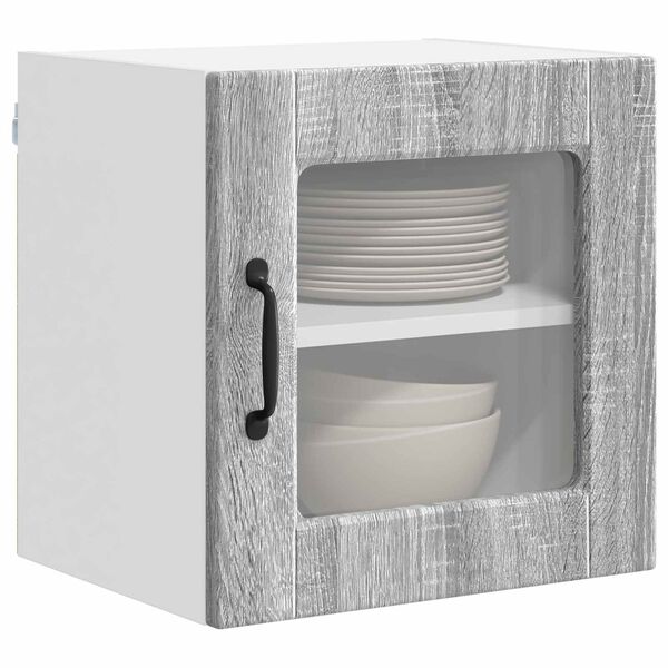 vidaXL Mobile da cucina con porta 2 pcs Grigio Sonoma 40 x 31 x 40 cm