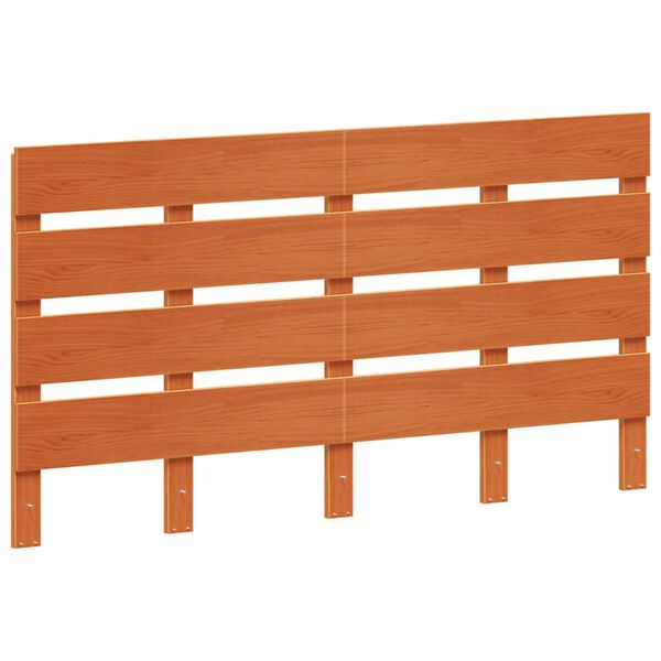 vidaXL Testiera Marrone Cera 150 cm in Legno Massello di Pino