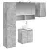 vidaXL Set di Armadi da Bagno 5 pz Grigio Cemento Legno ingegnerizzato