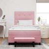 vidaXL Letto a molle con materasso Rosa 120 x 200 cm Velluto