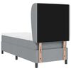 vidaXL Letto a molle con materasso Grigio chiaro 80 x 200 cm Tessuto