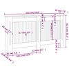 vidaXL Copertura per Radiatore 152x19x81,5 cm in MDF