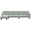 vidaXL Divano Letto a L Grigio Chiaro 260x140x70 cm in Velluto