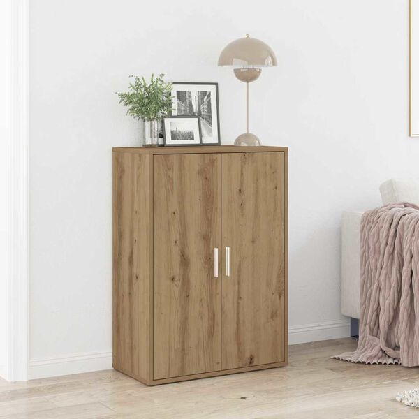 vidaXL Credenza Rovere artigianale 60 x 31 x 84 cm Legno multistrato