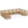 vidaXL Set Divani da Giardino 9 pz in Legno Massello di Pino