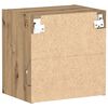 vidaXL Mensola sospesa con lo scaffale 2 pcs Marrone 40 x 28,5 x 40 cm