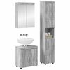 vidaXL Set di mobili per il bagno con lo scaffale TULUM Grigio Sonoma