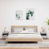 vidaXL Comodini con Luci LED 2pz Grigio Sonoma 40x39x48,5 cm
