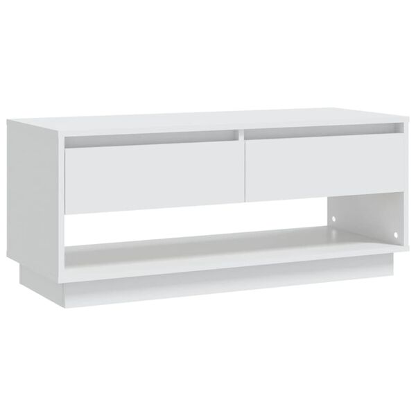 vidaXL Mobile TV Bianco 102x41x44 cm in Legno Multistrato