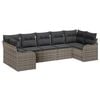 vidaXL Set Divano da Giardino Grigio polyrattan