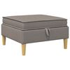 vidaXL Pouf con Storage Tortora 70 x 70 x 40 cm Tessuto