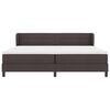 vidaXL Letto a molle con materasso Marrone Scuro 200 x 200 cm Tessuto