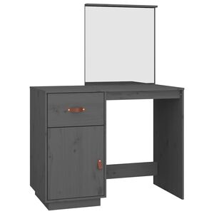 vidaXL Toeletta Grigia 95x50x134 cm in Legno Massello di Pino