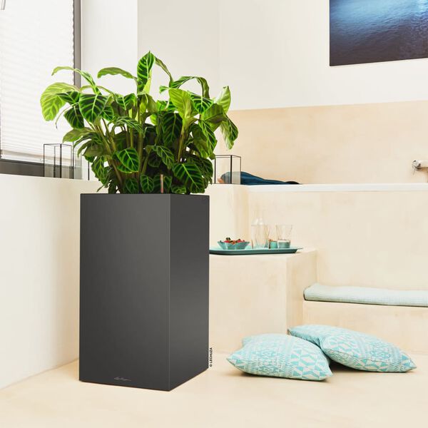 LECHUZA Fioriera CANTO Premium 40 LED High ALL-IN-ONE 40x40cm Carbone