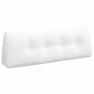 vidaXL Cuscino per Schiena Bianco 140 x 24 x 50 cm Tessuto
